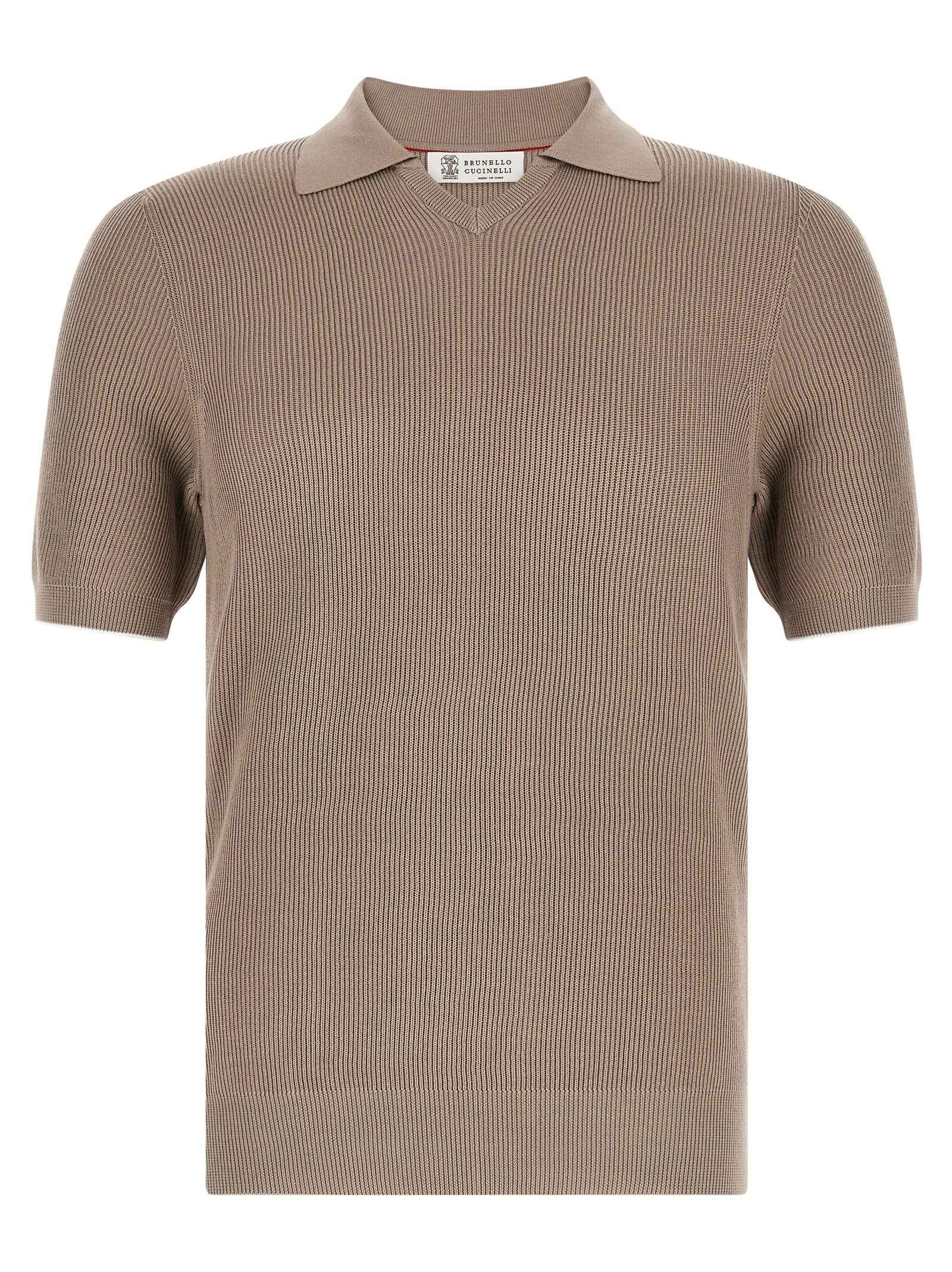 Brunello Cucinelli Brown Cotton Polo Shirt