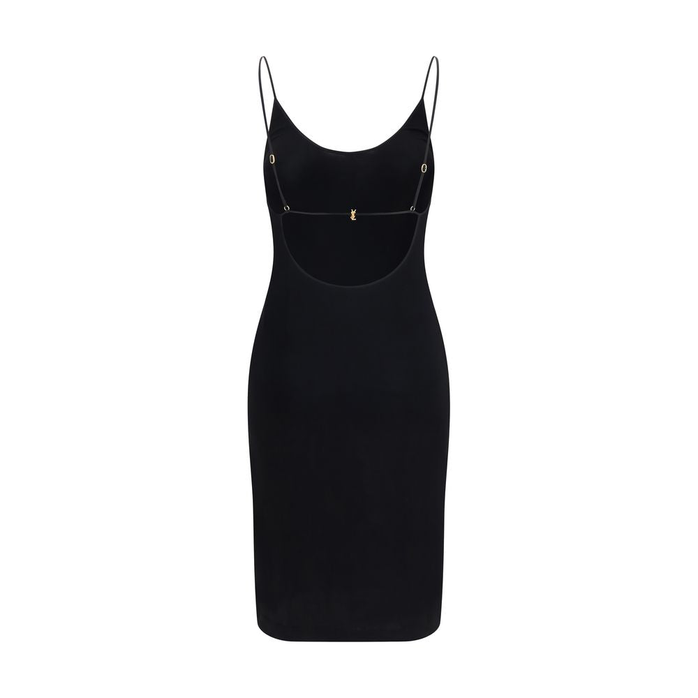 Saint Laurent Black Viscose Casual Dress