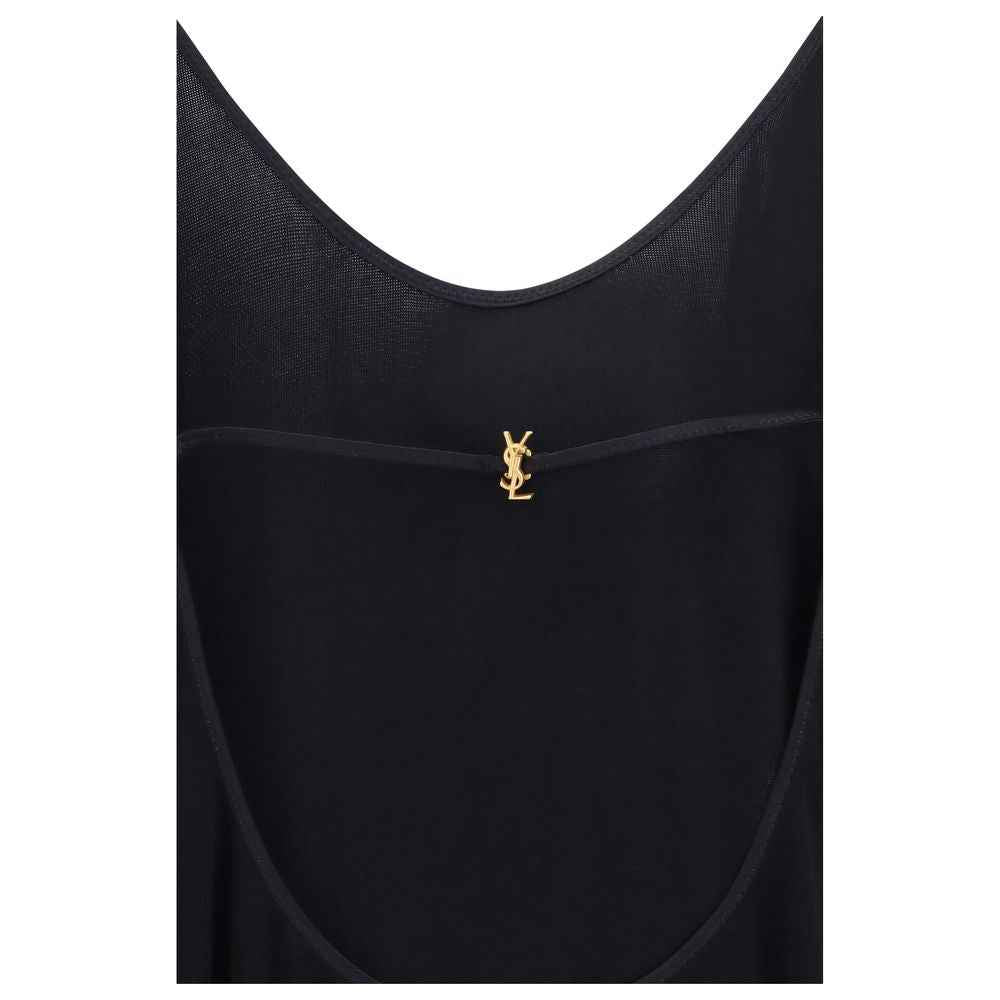 Saint Laurent Black Viscose Casual Dress