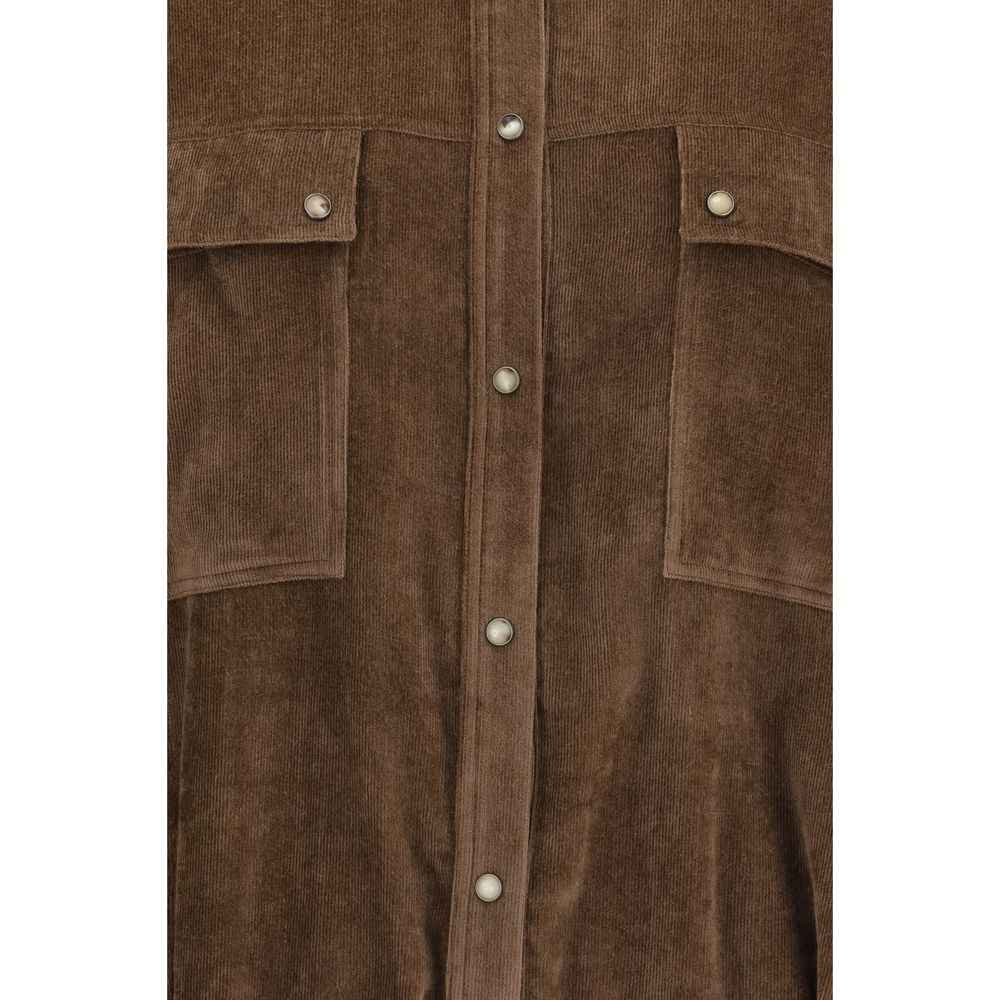Brunello Cucinelli Brown Viscose Pattern Shirt