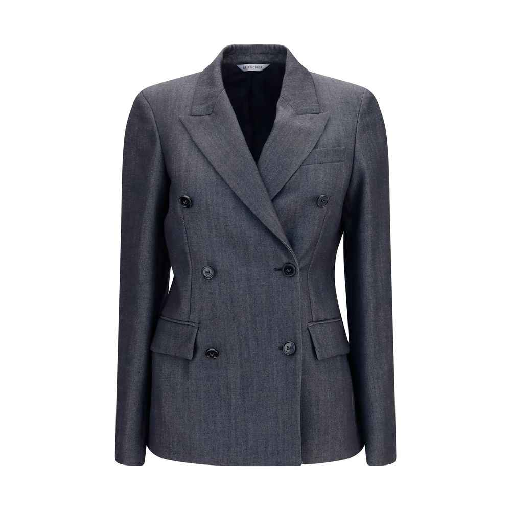 Balenciaga Gray Wool Oves Aries Blazer