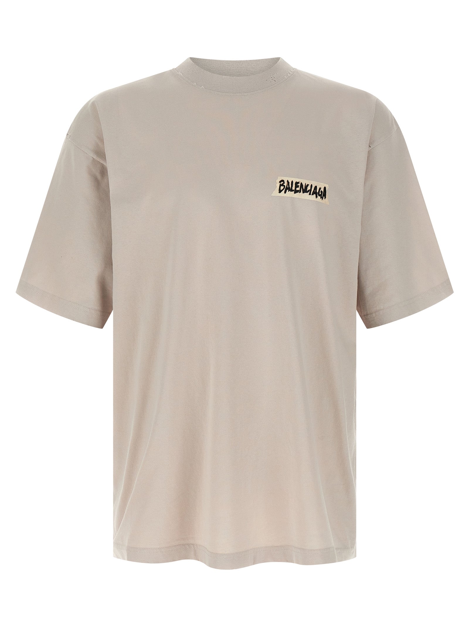 Balenciaga Gray Cotton T-Shirt