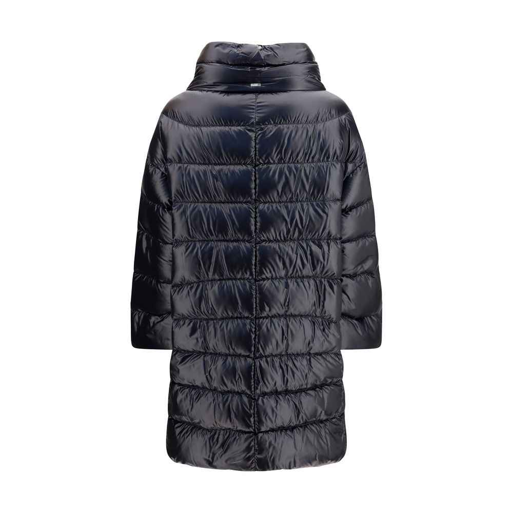 Herno Black Polyester Coat