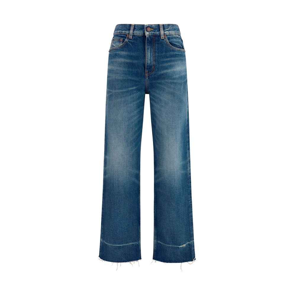 Chloé Blue Cotton Bootcut Jeans