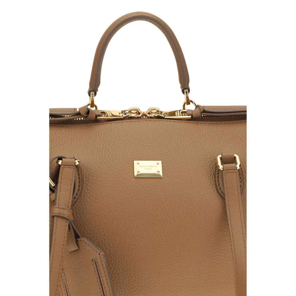 Dolce & Gabbana Beige Calf Leather Bos Taurus Shoulder Bag