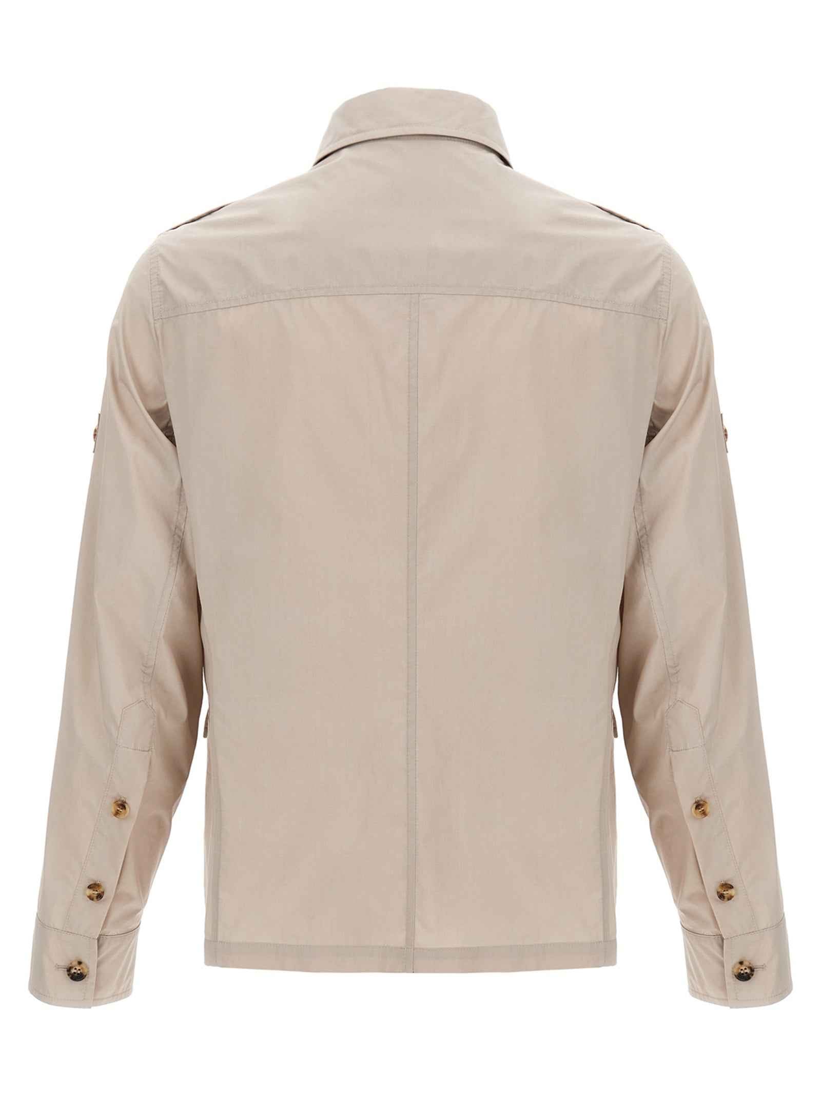 Brunello Cucinelli Beige Cotton Full-Length Jacket
