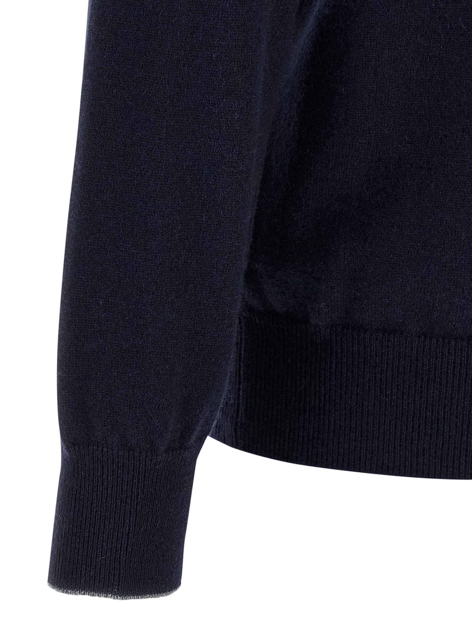 Brunello Cucinelli Blue Cashmere Cardigan