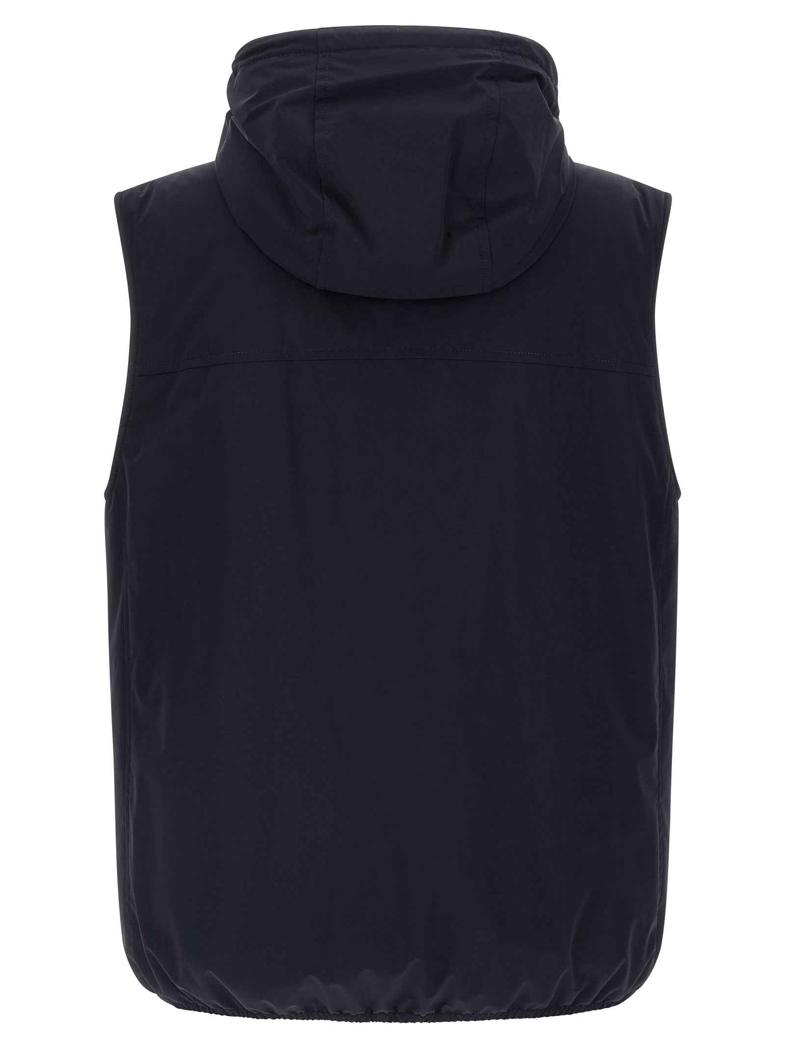 Brunello Cucinelli Blue Polyamide Sleeveless Jacket