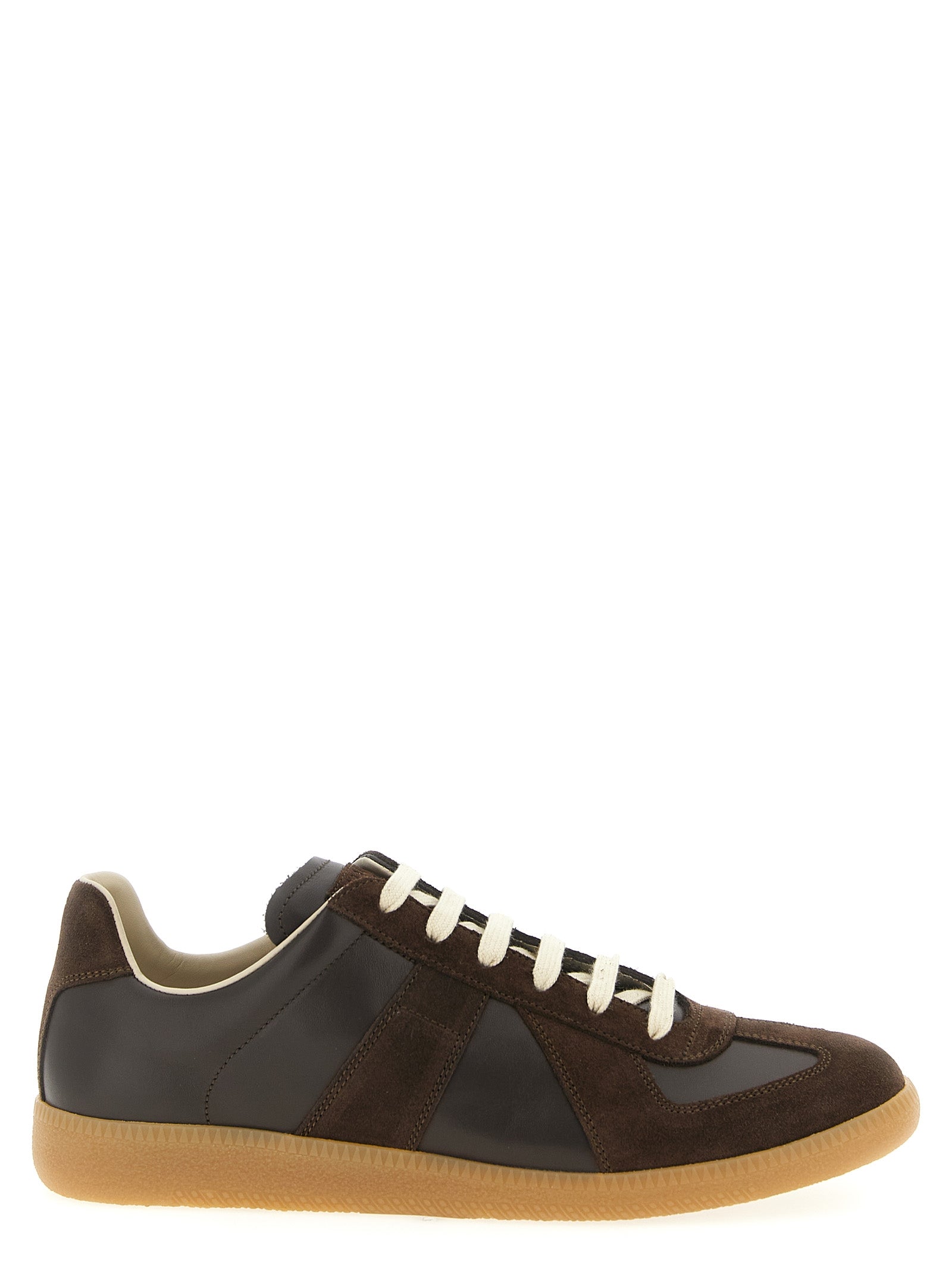 Maison Margiela Brown Calfskin Athletic Sneakers