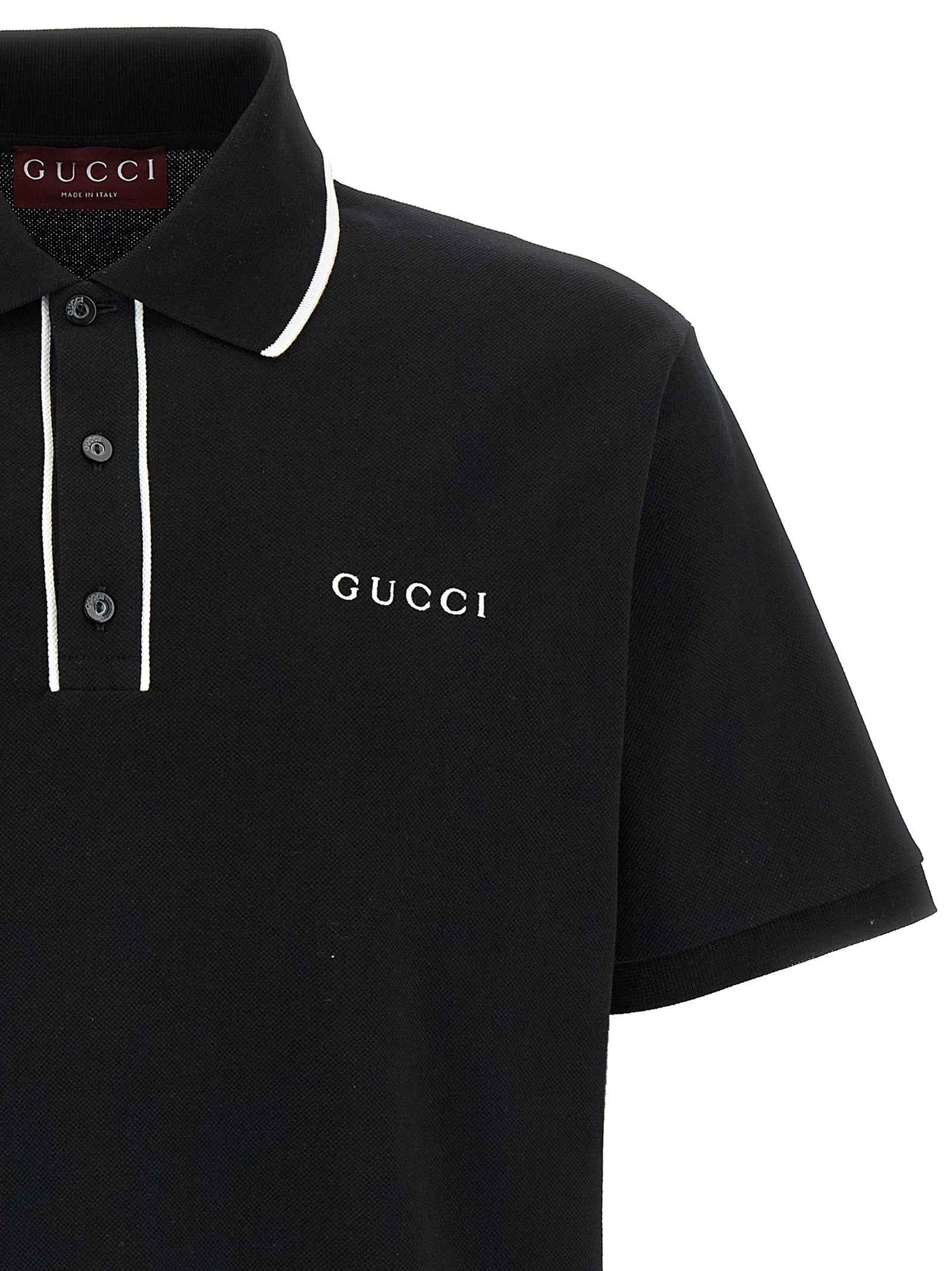 Gucci Bicolor Cotton Polo Shirt