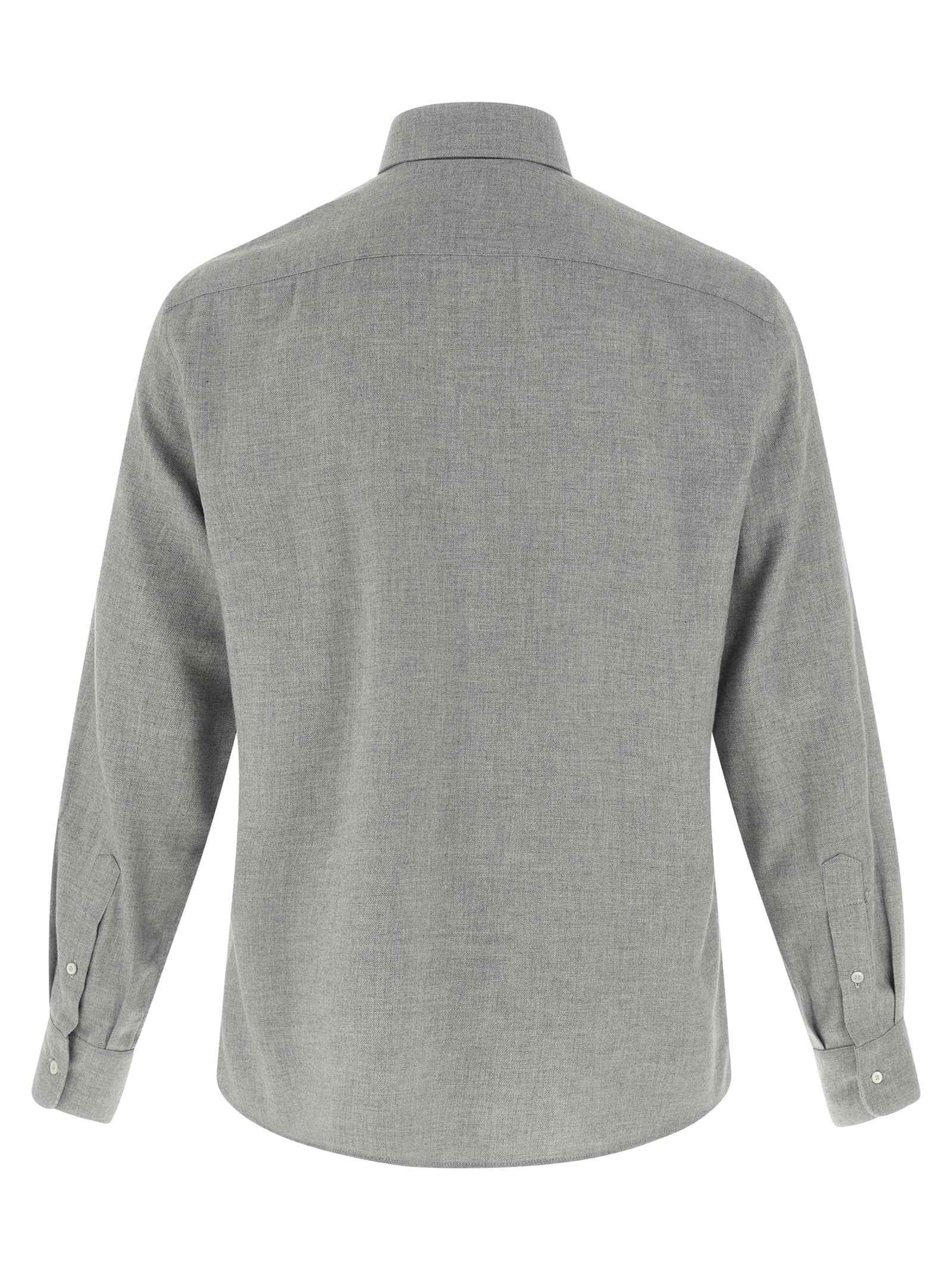 Brunello Cucinelli Gray Cotton Blouse