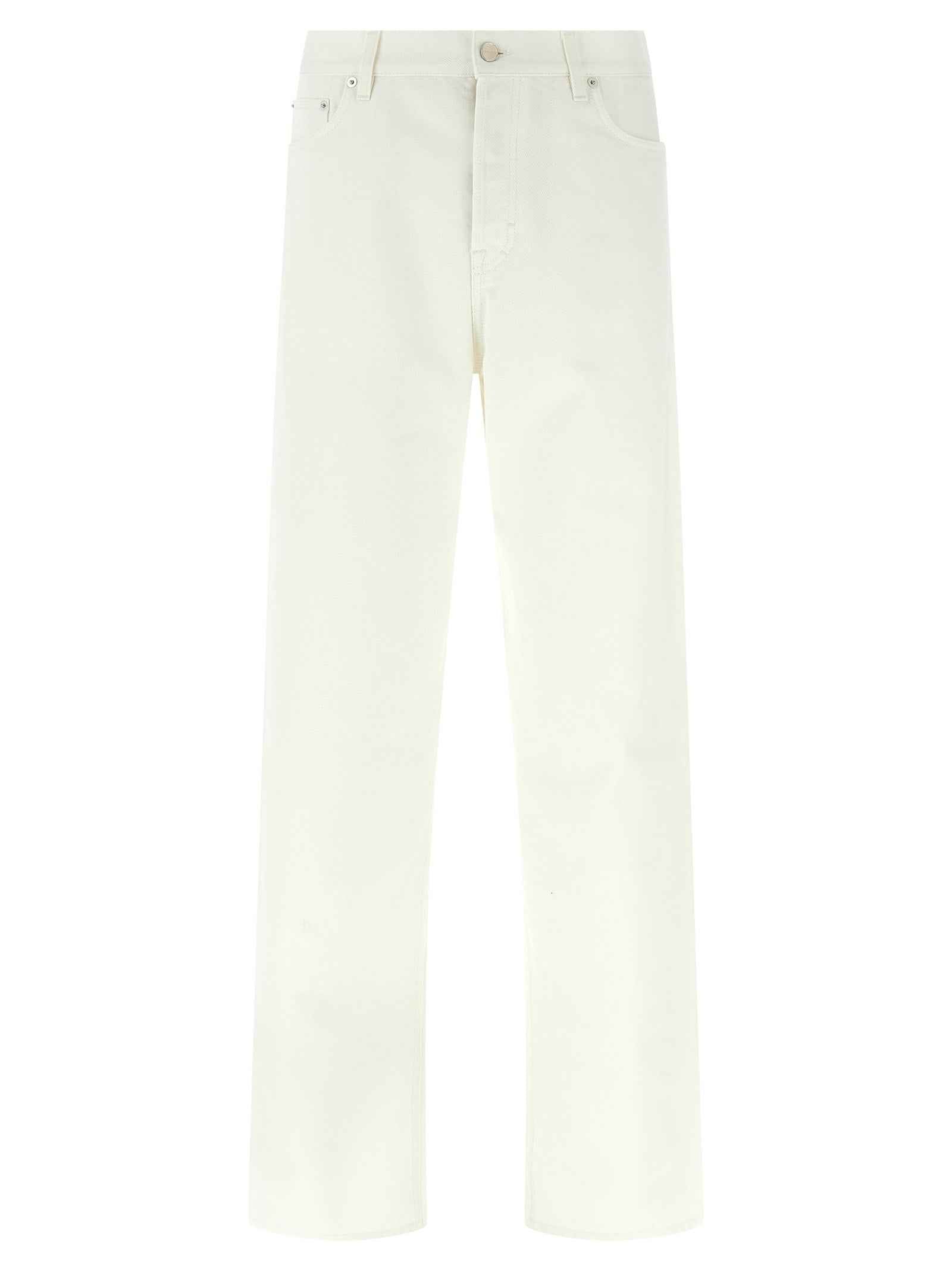 Gucci White Cotton Straight-Leg Jeans