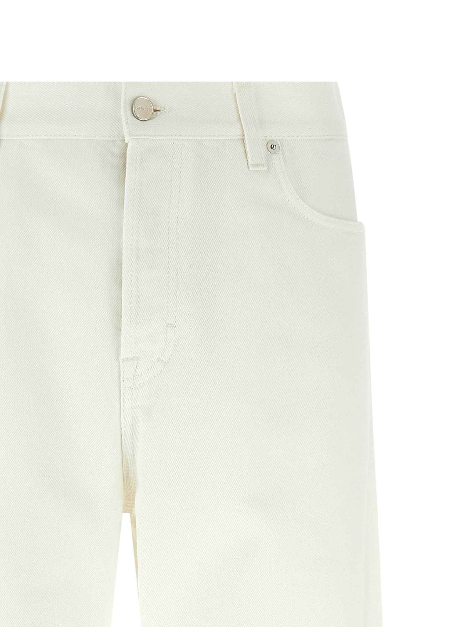 Gucci White Cotton Straight-Leg Jeans