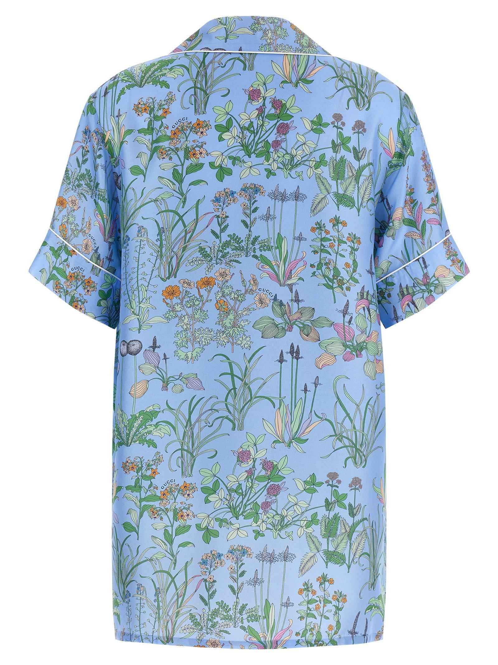 Gucci Blue Silk Blouse
