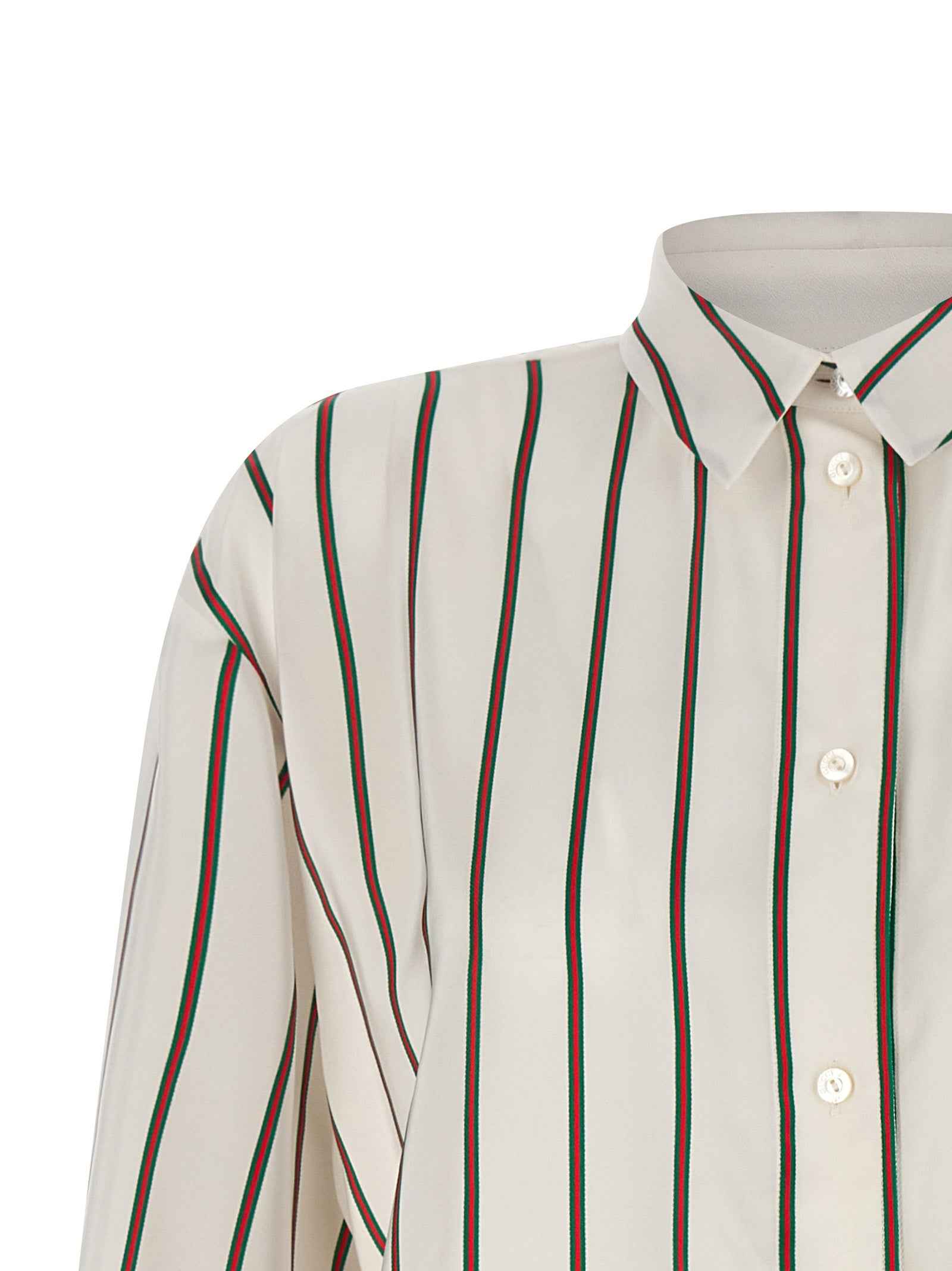 Gucci White Silk Blouse
