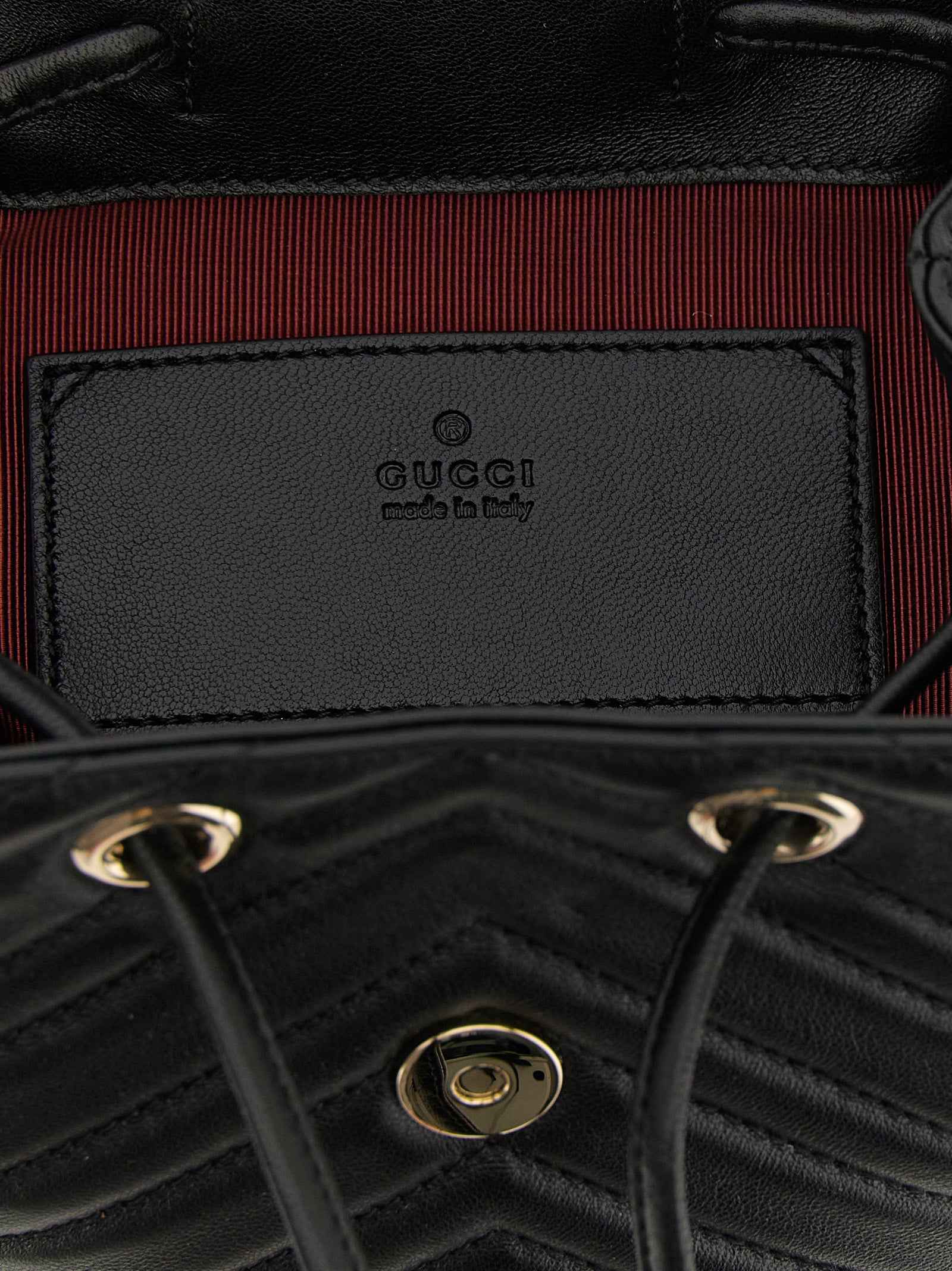 Gucci Black Lamb Leather Backpack