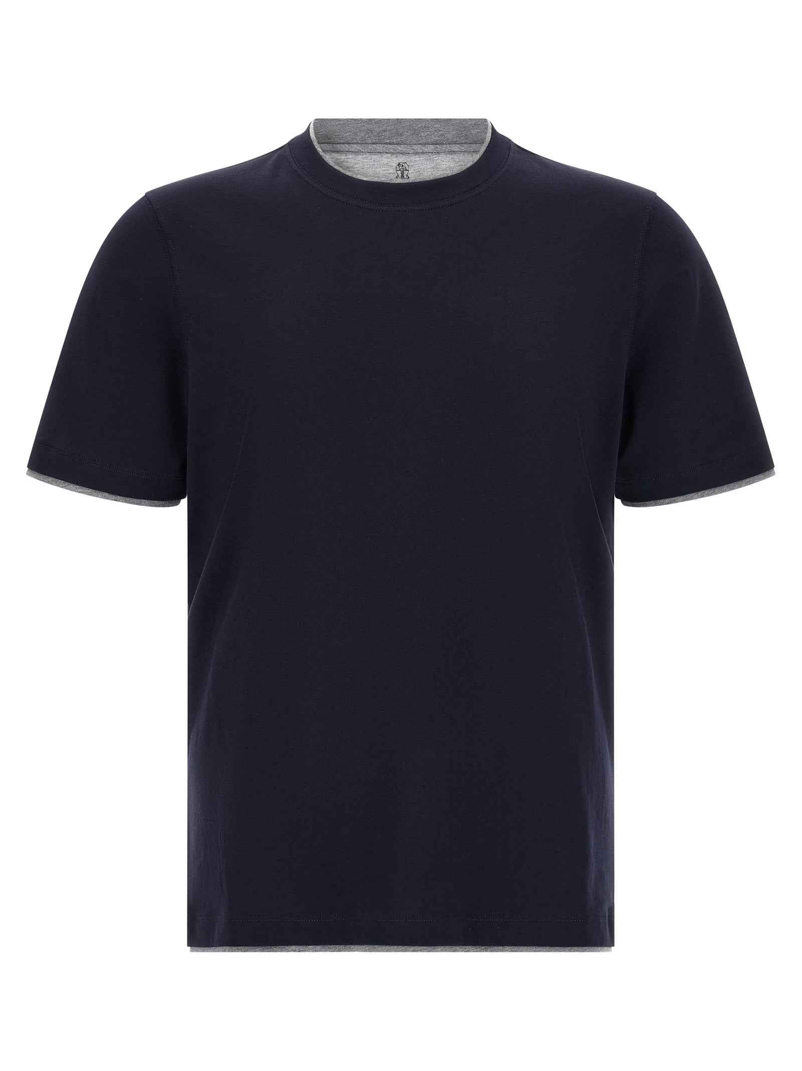 Brunello Cucinelli Blue Cotton T-Shirt