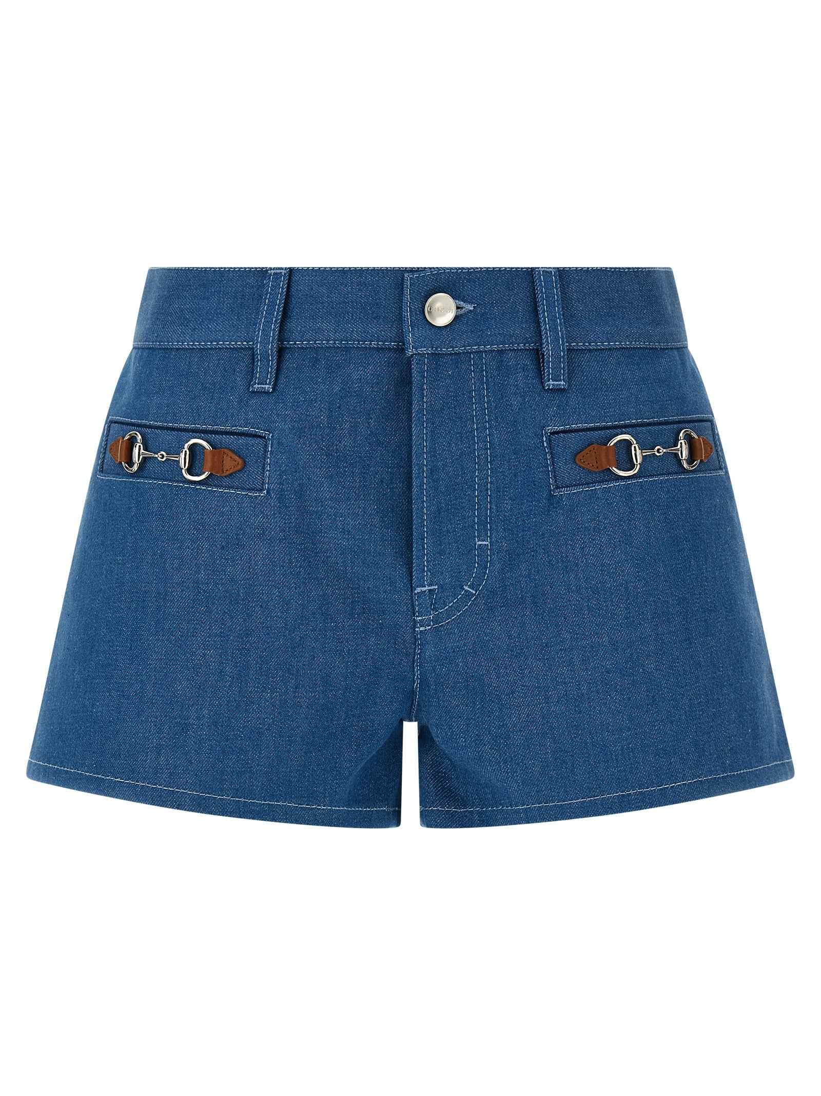 Gucci Blue Cotton Bermuda Shorts