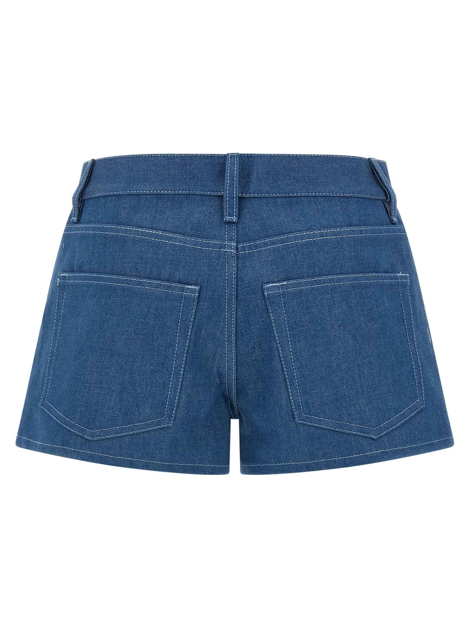 Gucci Blue Cotton Bermuda Shorts