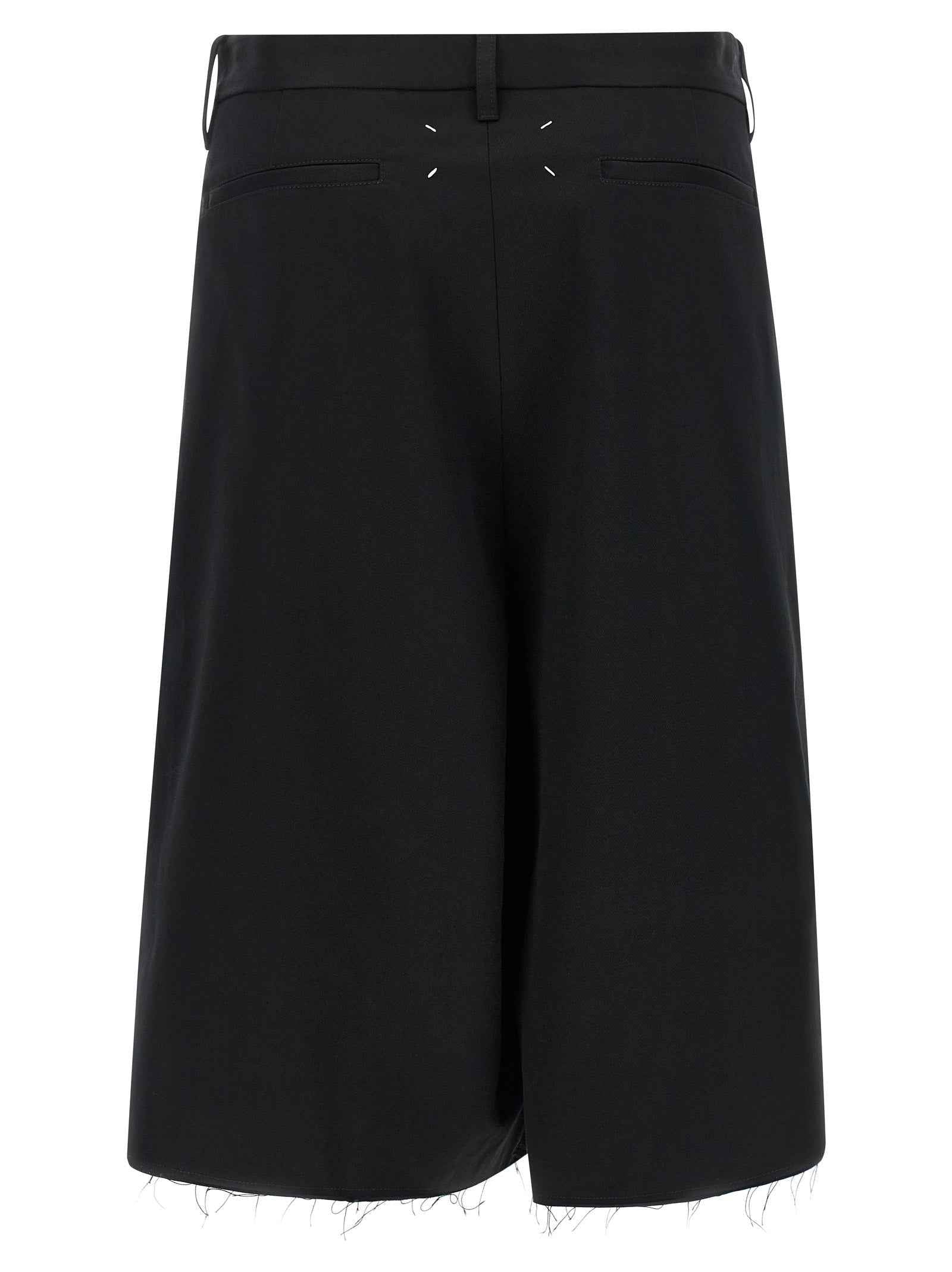 Maison Margiela Black Cotton Bermuda Shorts