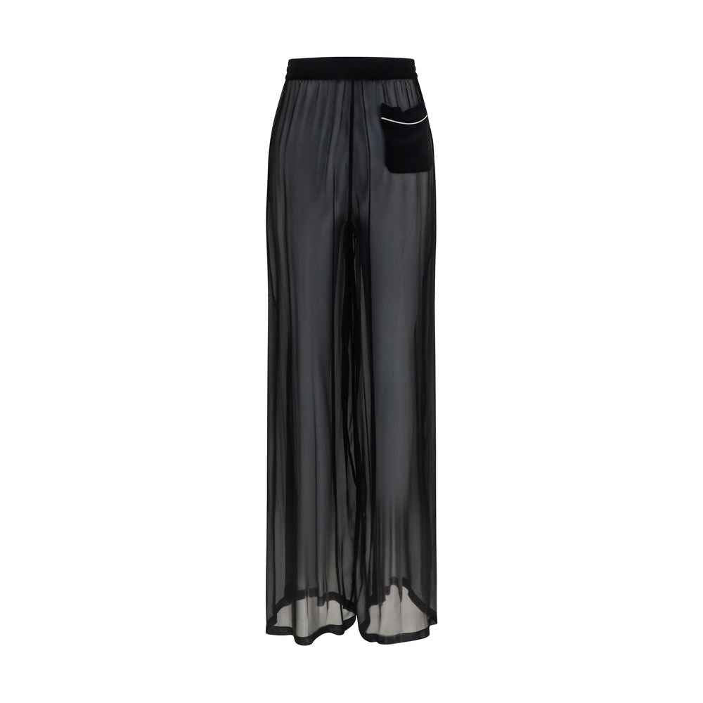 Dolce & Gabbana Black Silk Casual Pants