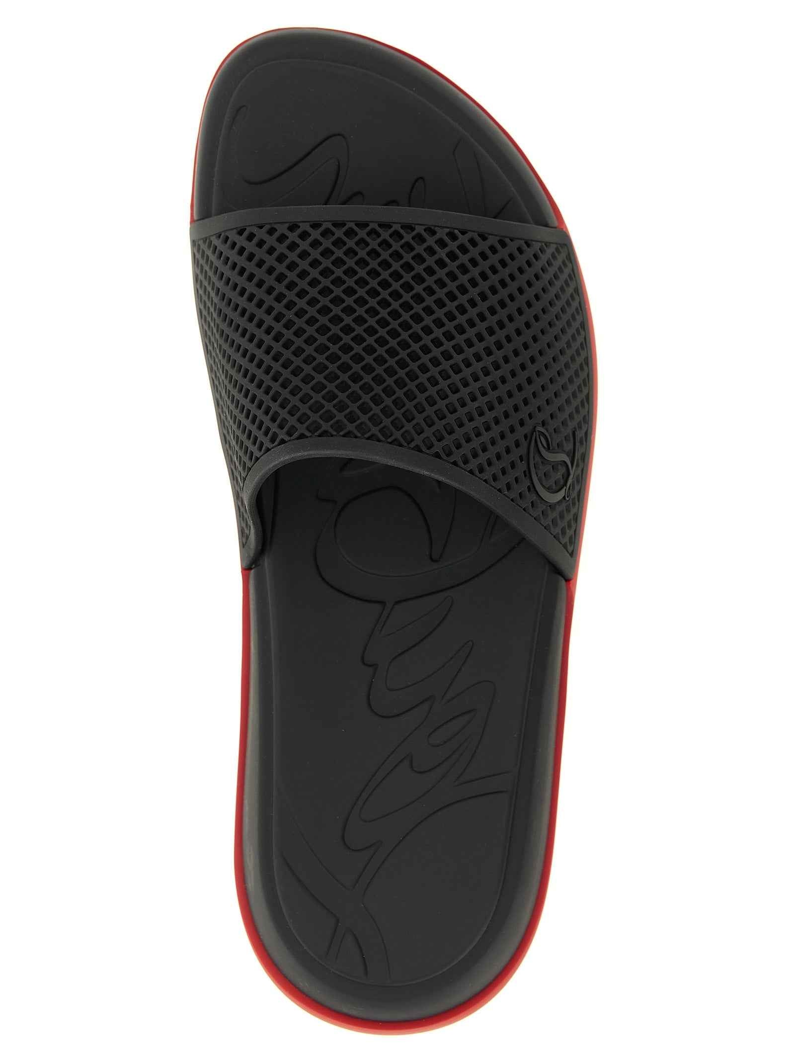 Christian Louboutin Black Polyethylene Slides