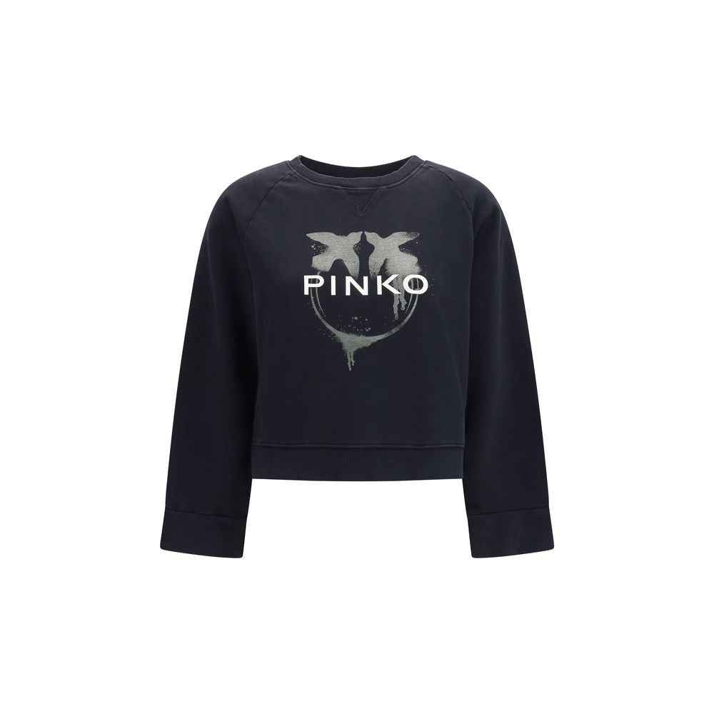 PINKO Black Cotton Sweatshirt