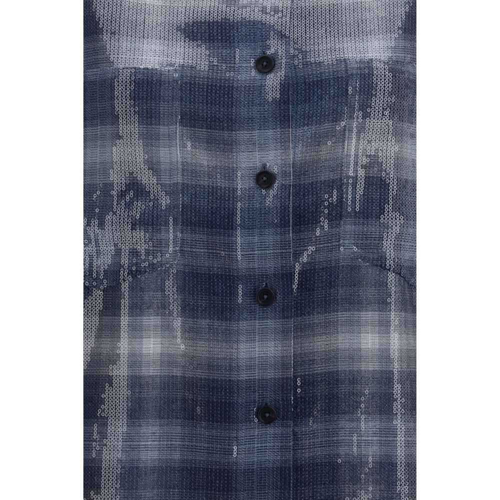 PINKO Blue Polyester Pattern Shirt