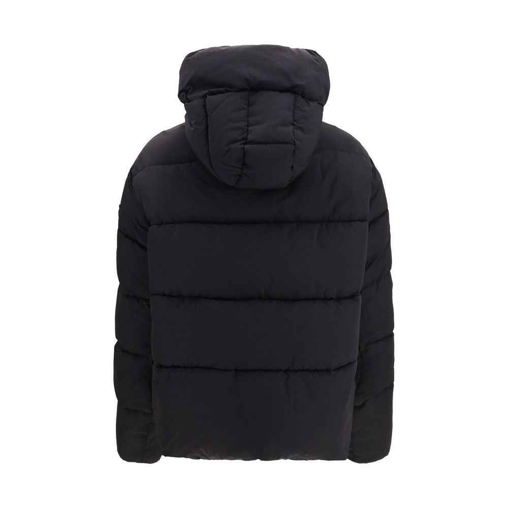 PINKO Black Nylon Full-Length Jacket