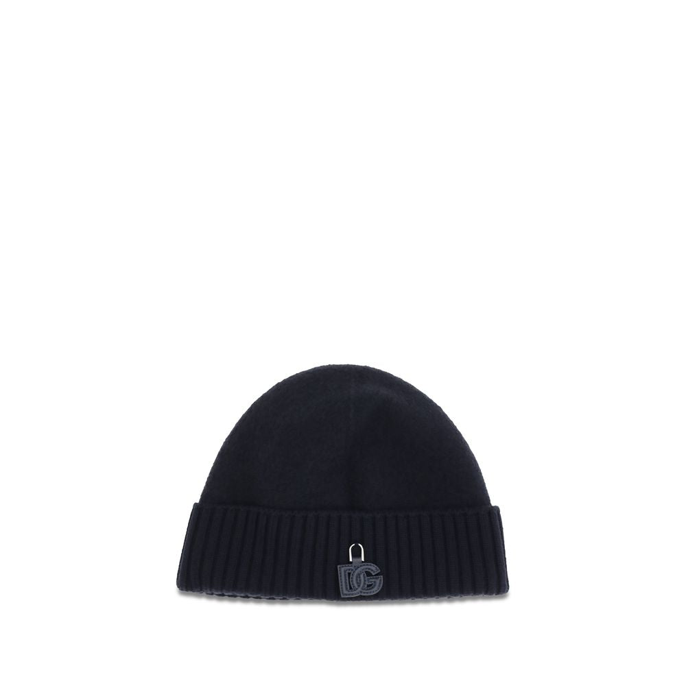 Dolce & Gabbana Black Wool Oves Aries Beanie