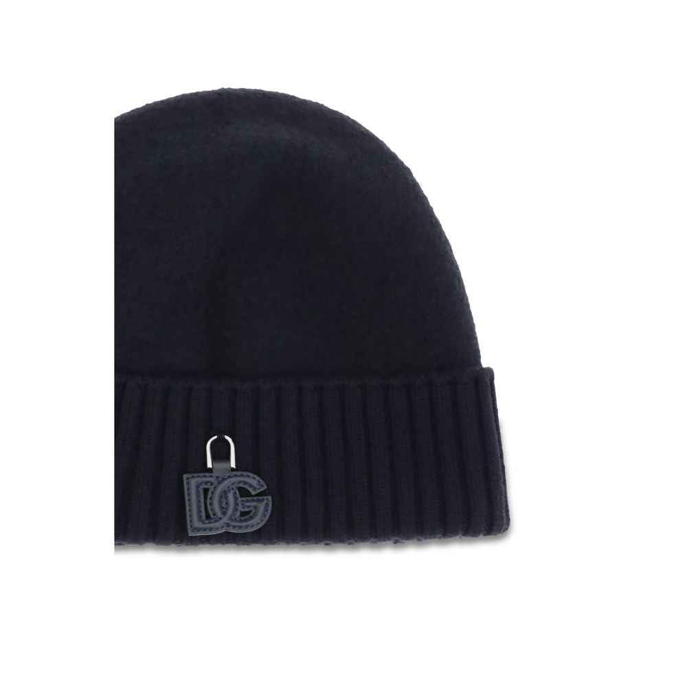 Dolce & Gabbana Black Wool Oves Aries Beanie