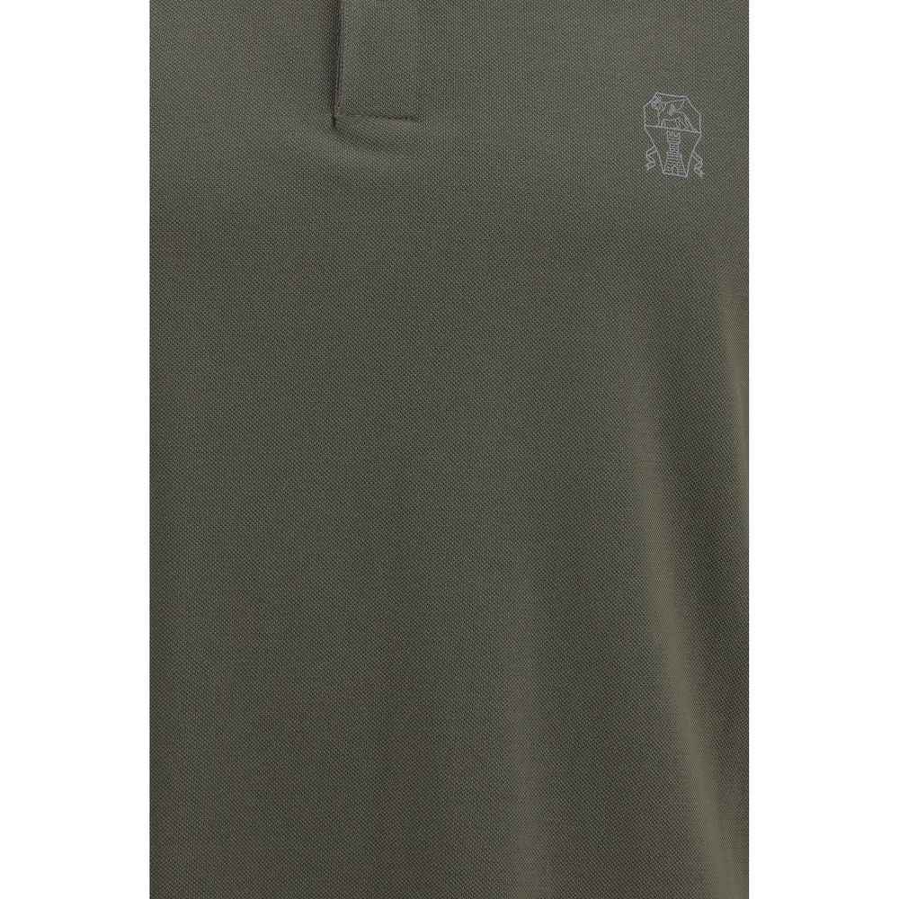 Brunello Cucinelli Bicolor Cotton Polo Shirt
