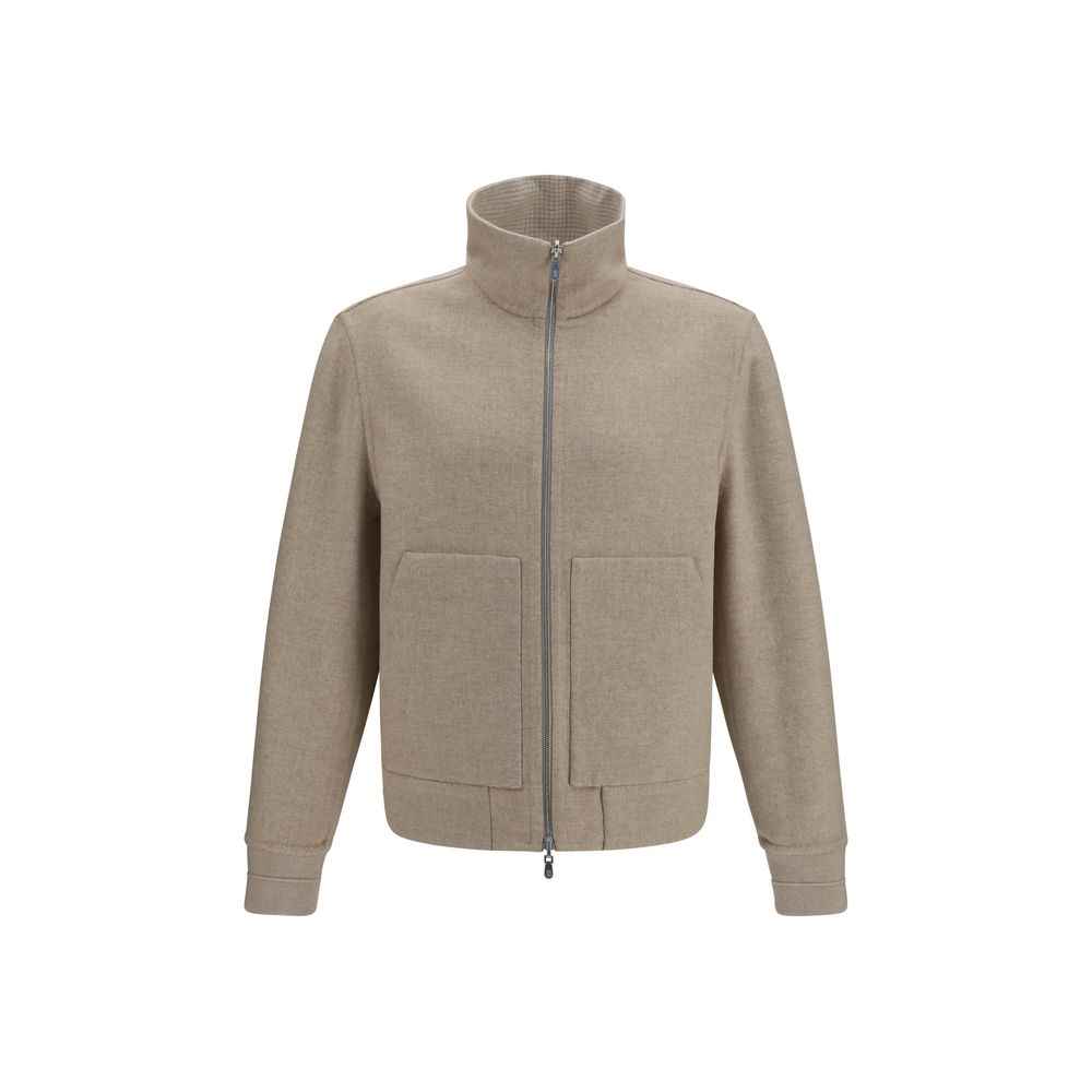 Brunello Cucinelli Beige Cashmere Full-Length Jacket