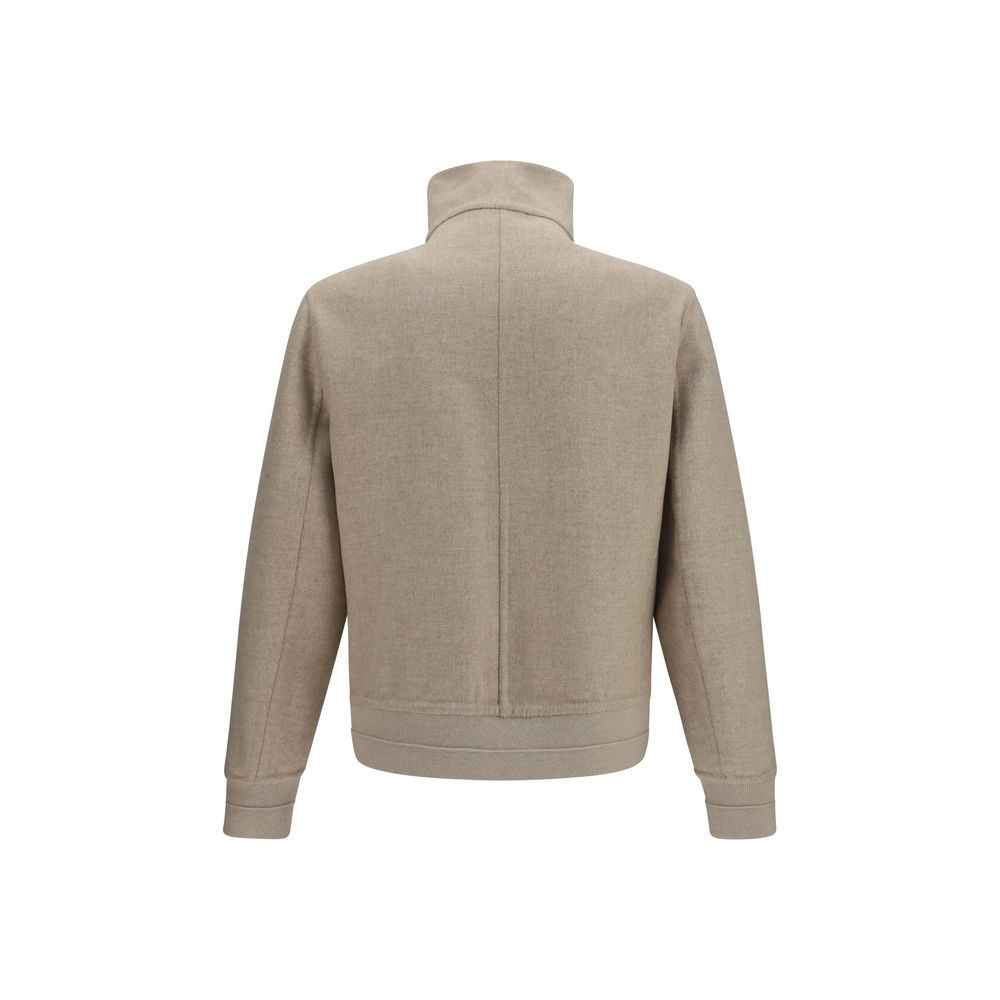 Brunello Cucinelli Beige Cashmere Full-Length Jacket