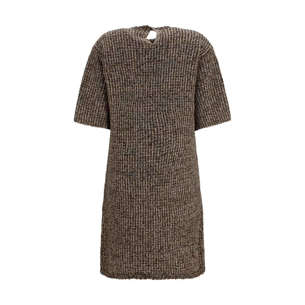 Fabiana Filippi Brown Wool Oves Aries Casual Dress