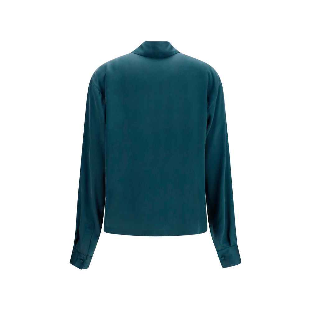 Tom Ford Blue Silk Dress Shirt