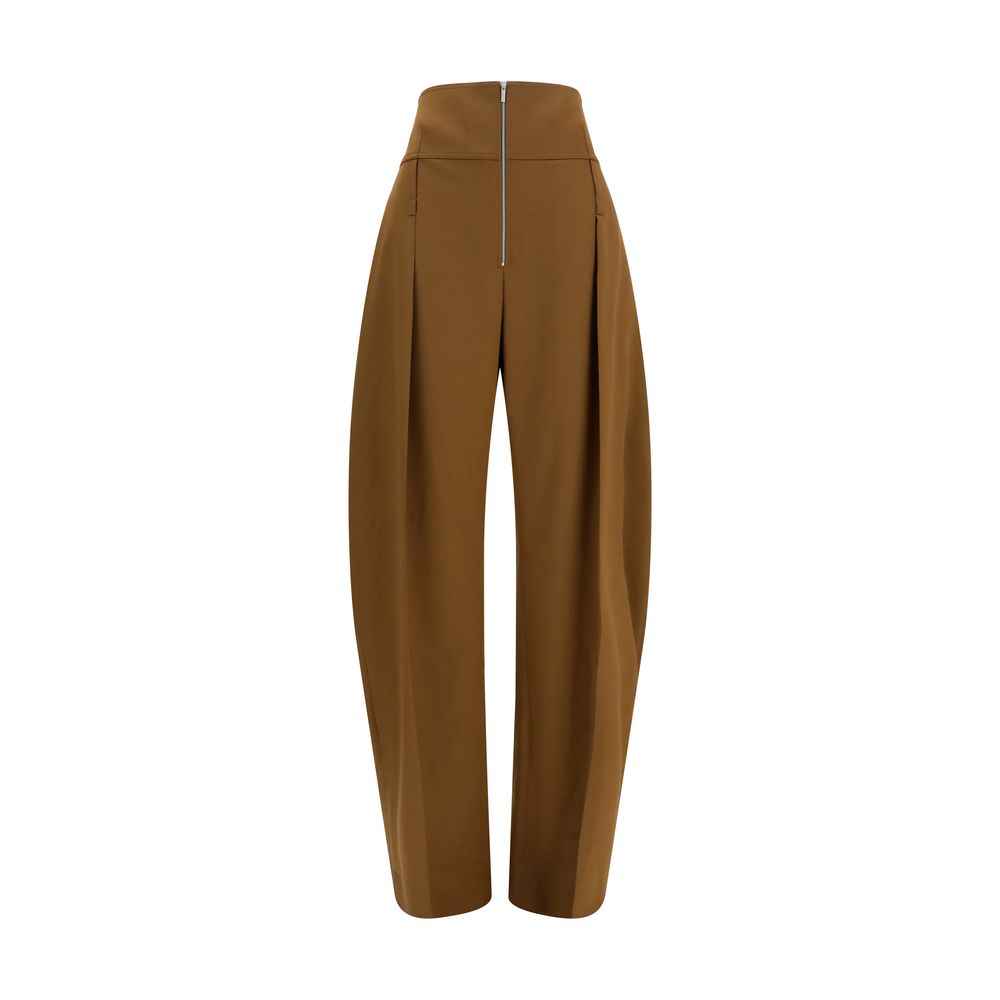 Ferragamo Brown Wool Oves Aries Casual Pants
