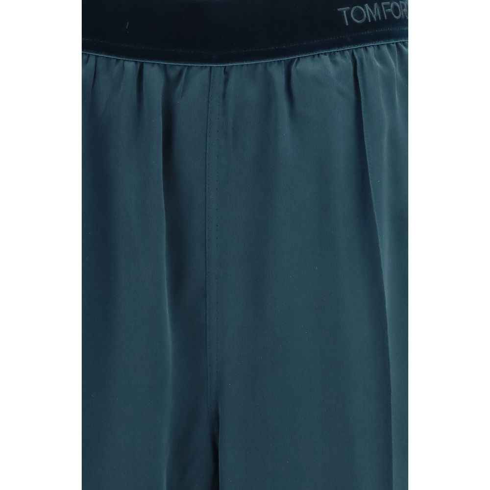 Tom Ford Blue Silk Casual Pants