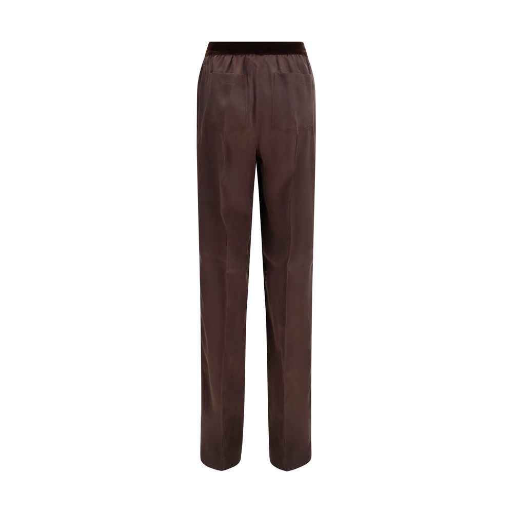 Tom Ford Brown Silk Casual Pants