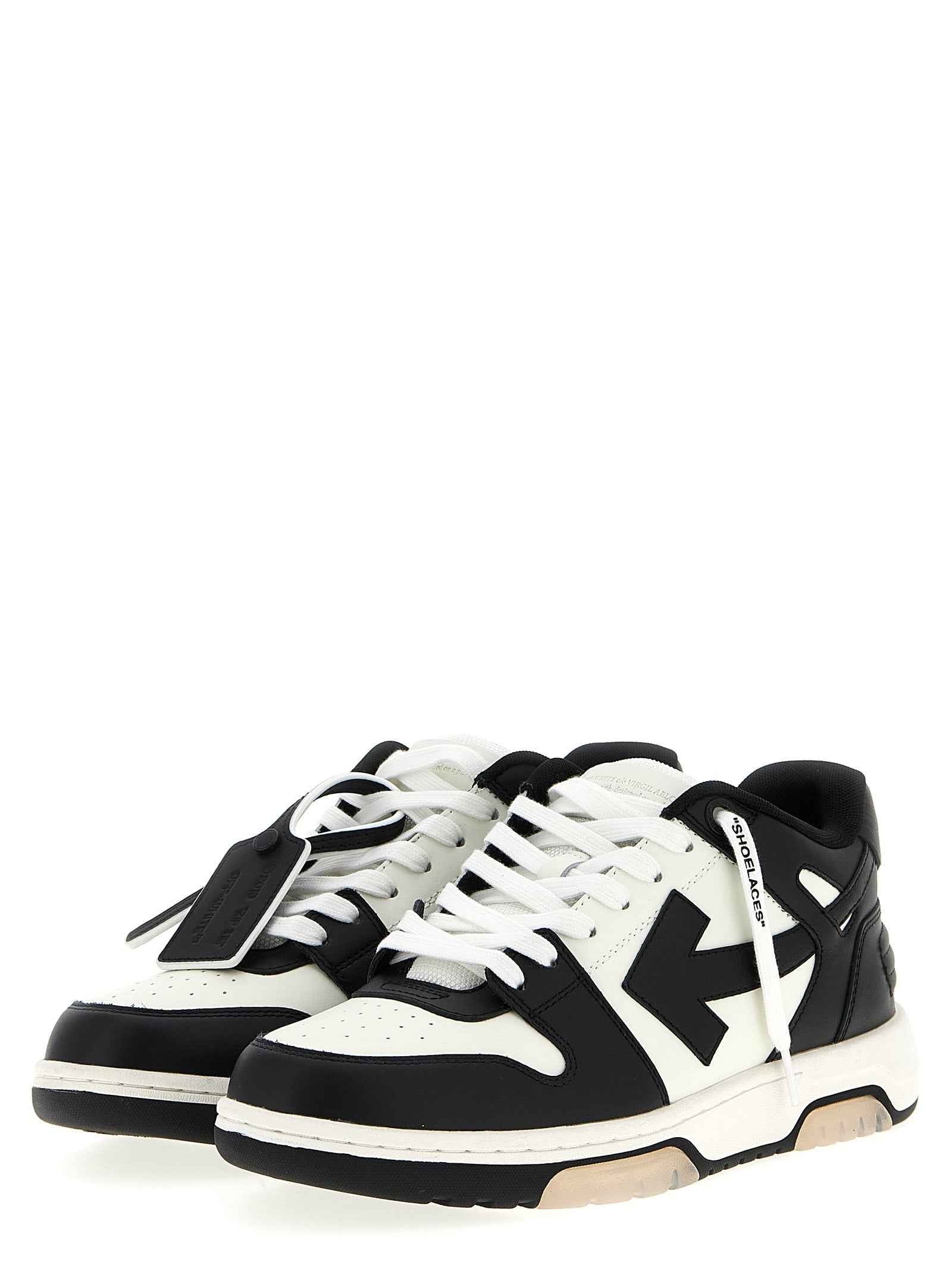 Off-White Bicolor Calfskin Low Top Sneakers