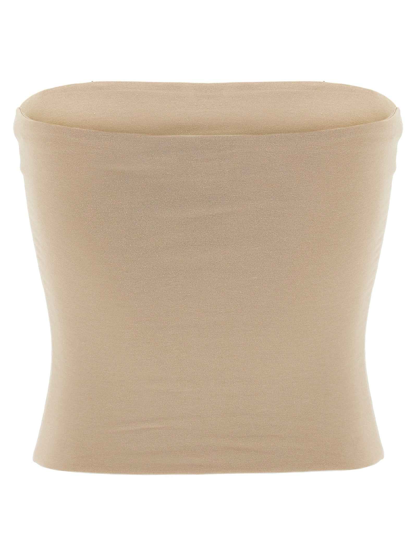 Brunello Cucinelli Beige Cotton Sleeveles T-Shirt