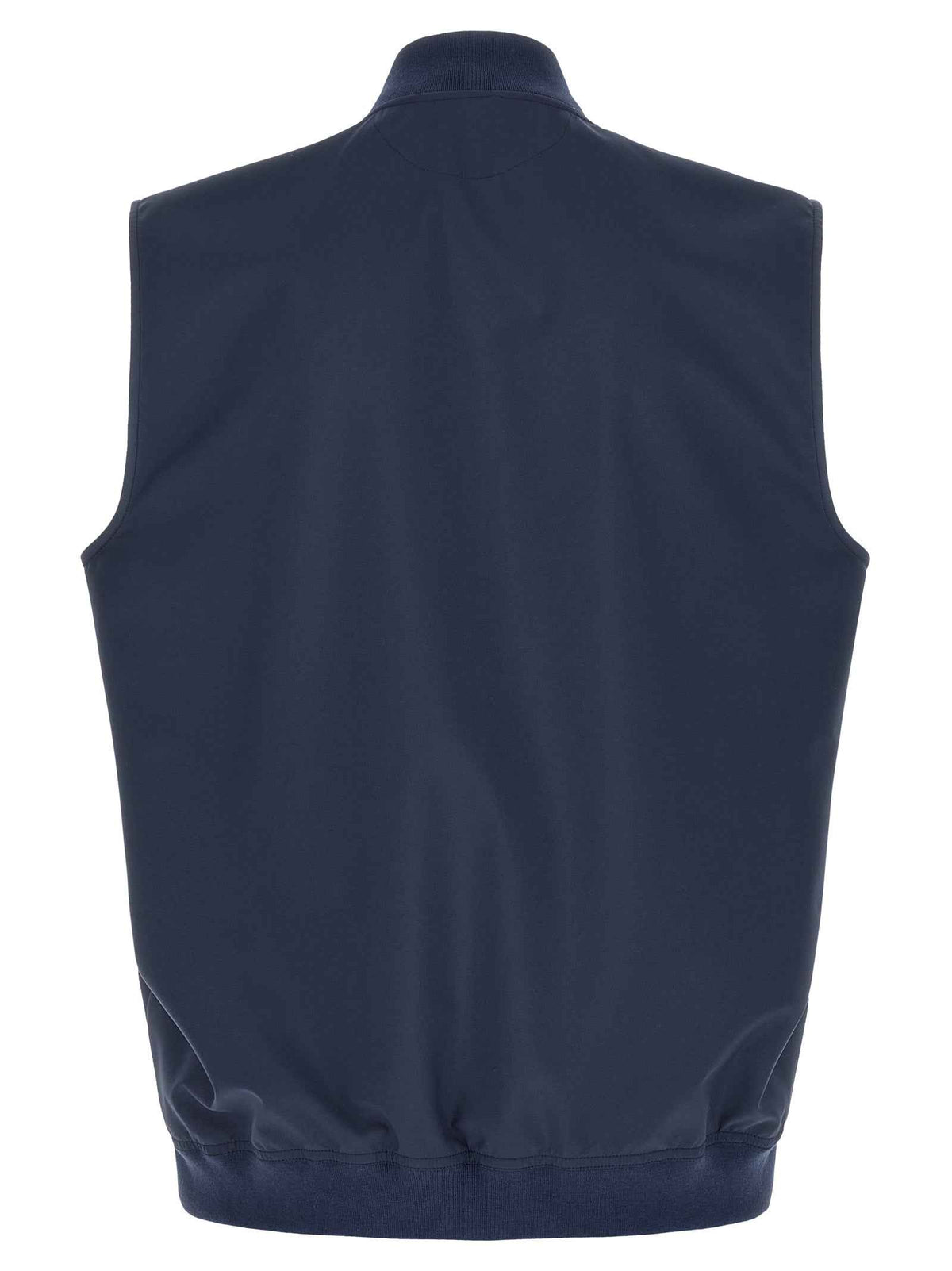 Brunello Cucinelli Blue Polyester Sleeveless Jacket