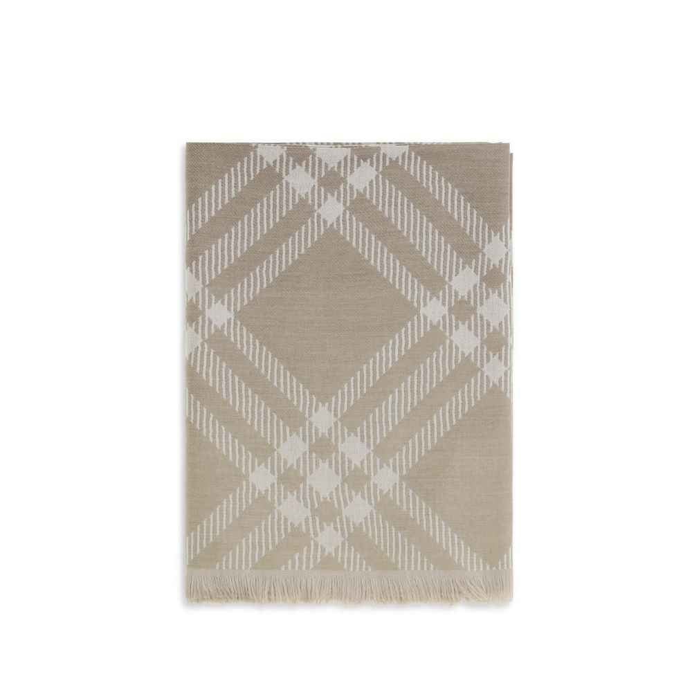 Burberry Beige Wool Oves Aries Scarf