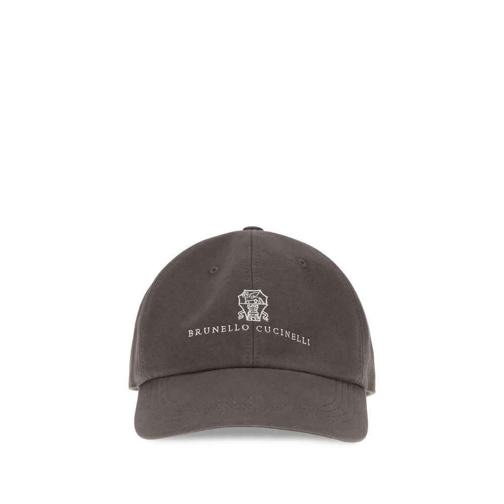 Brunello Cucinelli Brown Cotton Cap (Baseball Hat)
