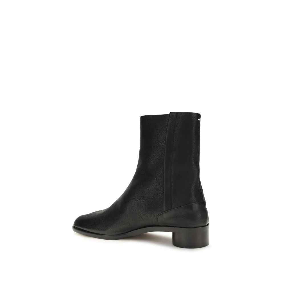 Maison Margiela Black Calf Leather Bos Taurus Ankle Boots