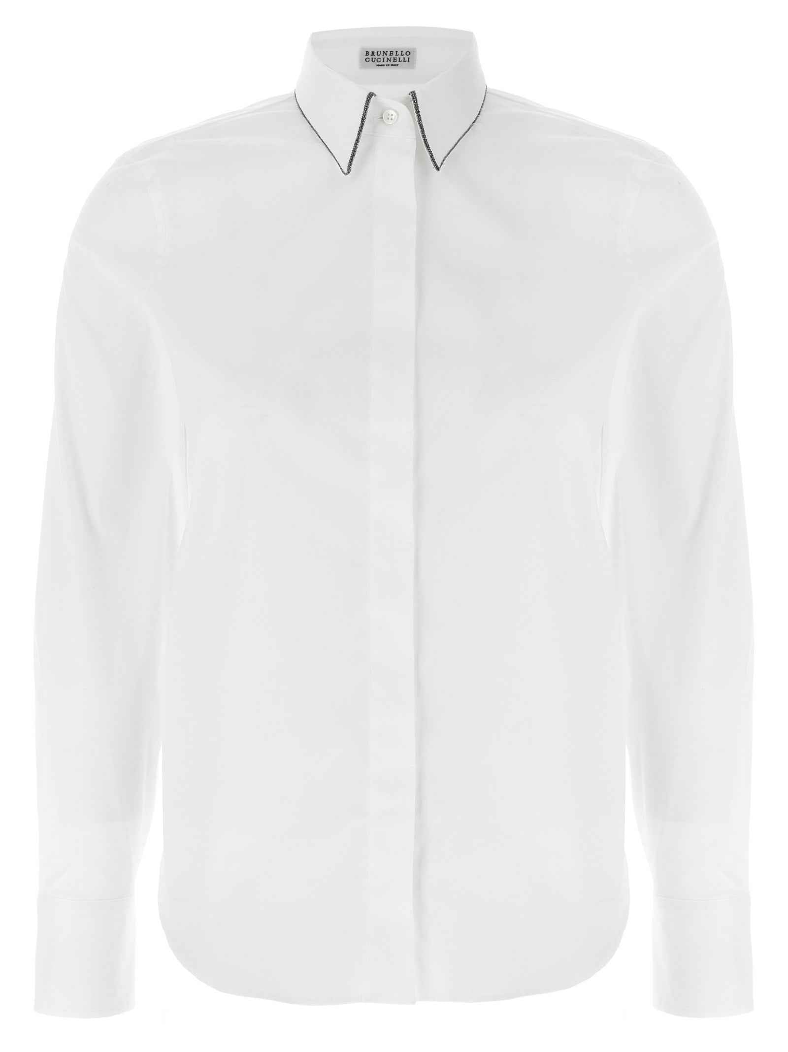 Brunello Cucinelli White Cotton Blouse