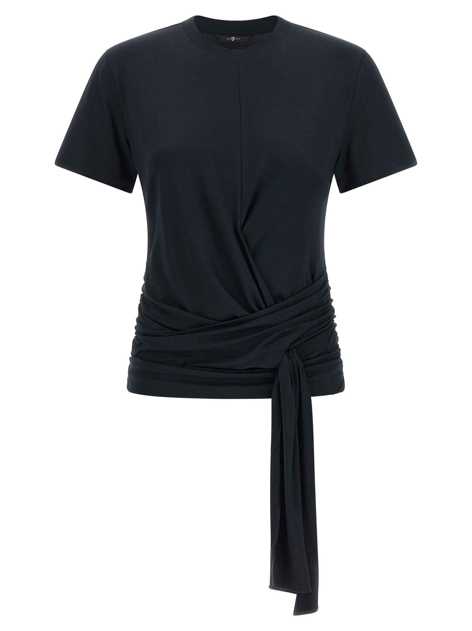 7 For All Mankind Blue Lyocell T-Shirt