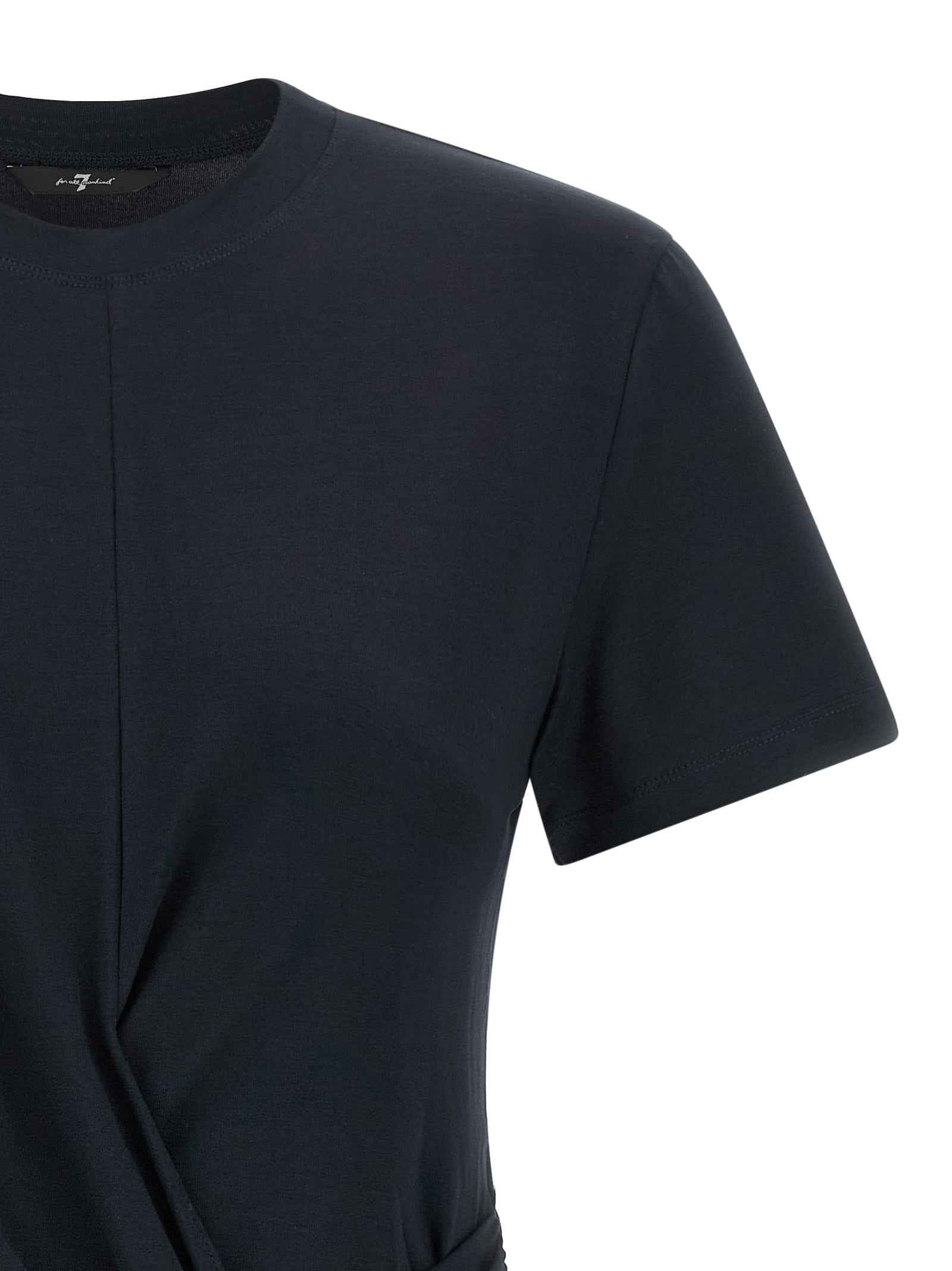 7 For All Mankind Blue Lyocell T-Shirt