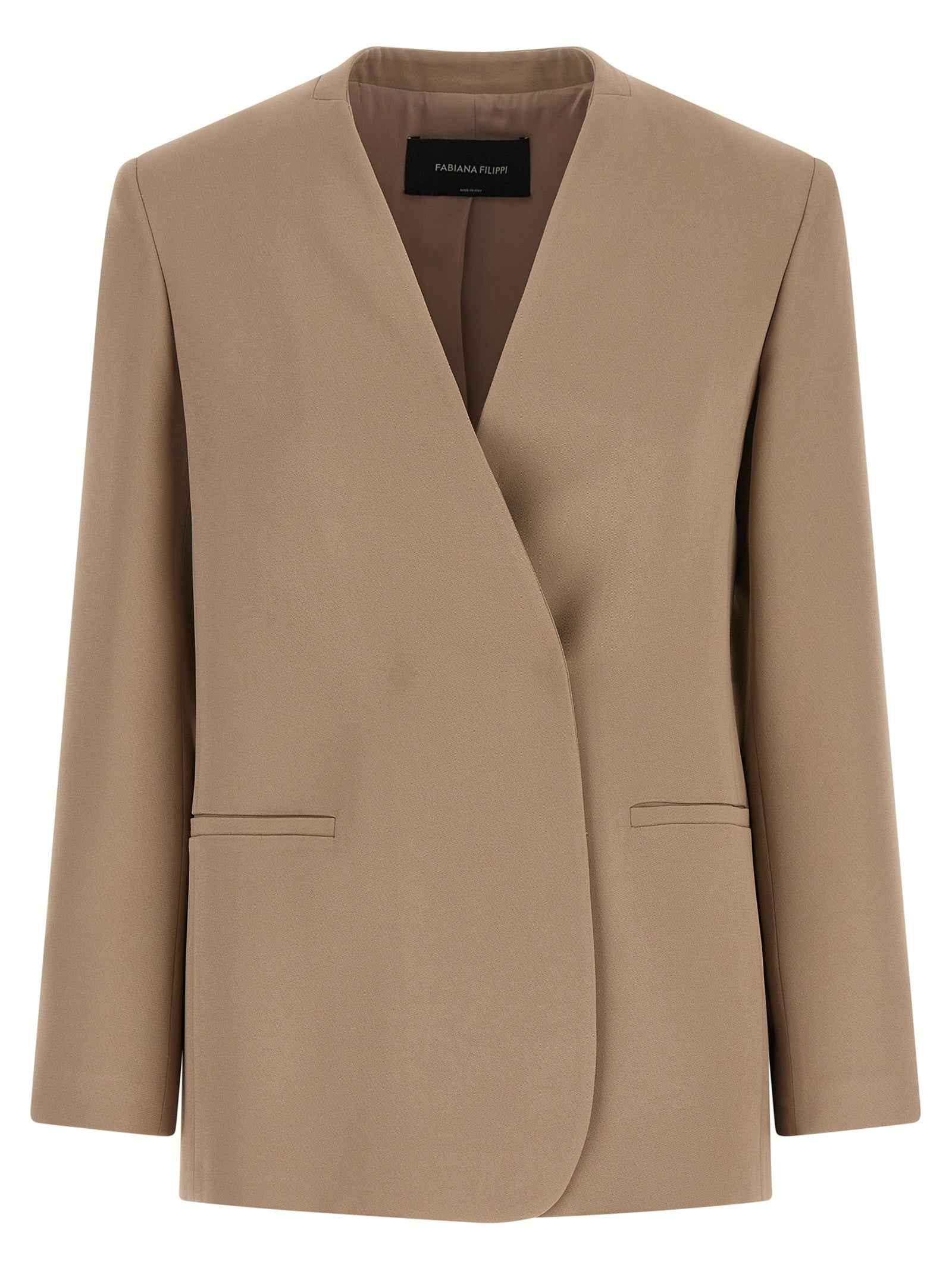 Fabiana Filippi Beige Acetate Blazer