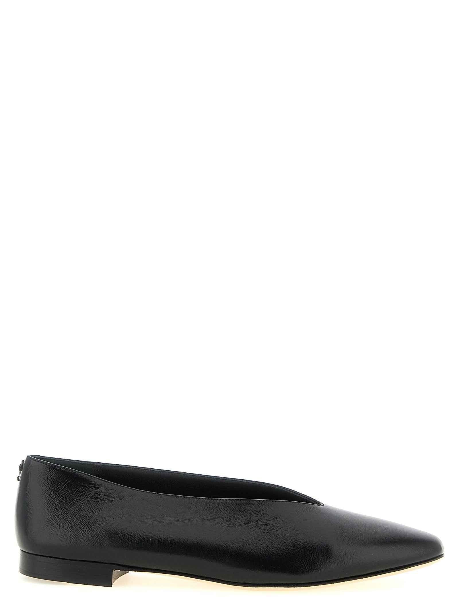 Jimmy Choo Black Leather Ballet Flats